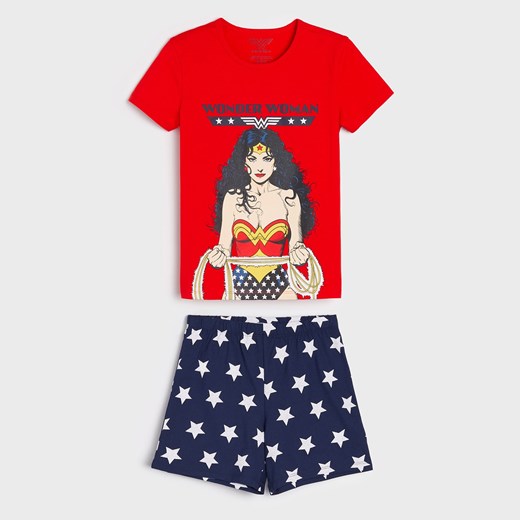 Sinsay - Piżama dwuczęściowa Wonder Woman - Czerwony Sinsay 116 Sinsay