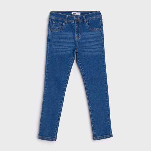 Sinsay - Spodnie jeansowe slim - Niebieski Sinsay 134 Sinsay