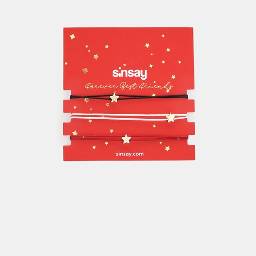Sinsay - 3 pack bransoletek - Wielobarwny Sinsay Jeden rozmiar promocyjna cena Sinsay