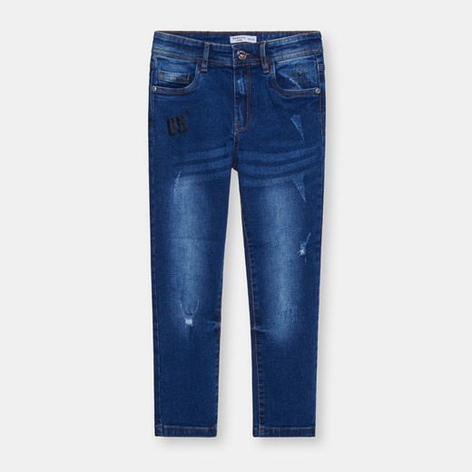Sinsay - Spodnie jeansowe chłopięce - Niebieski Sinsay 128 Sinsay