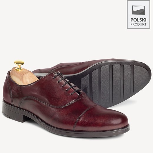 Skórzane męskie buty wizytowe Roman bordowe?p=new28102021 Brilu 43 promocja brilu.pl