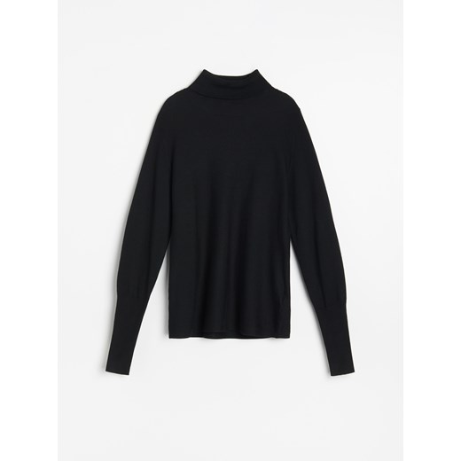 Reserved - Dopasowany sweter z golfem - Czarny Reserved S Reserved