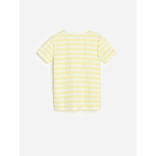 Reserved - Bawełniany t-shirt w paski - Żółty Reserved 158 Reserved