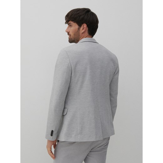 Reserved - Melanżowa marynarka slim fit - Jasny szary Reserved L Reserved