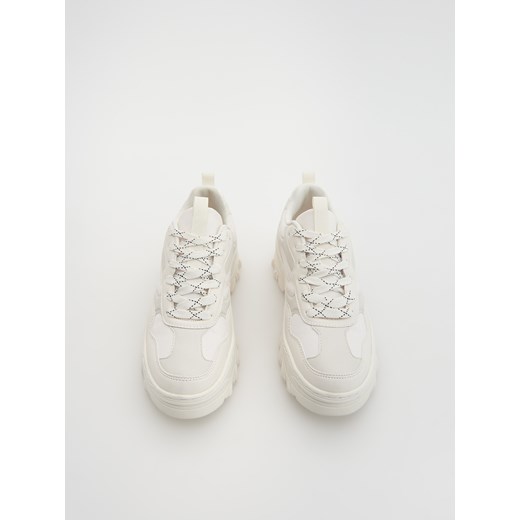 Reserved - Sneakersy na grubej podeszwie - Biały Reserved 40 Reserved