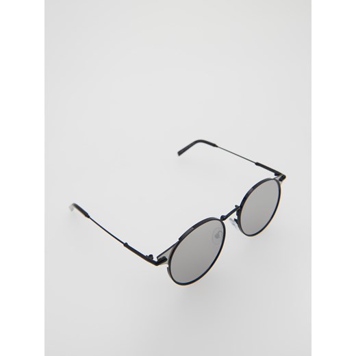 Reserved - Okrągłe okulary przeciwsłoneczne - Czarny Reserved ONE SIZE Reserved