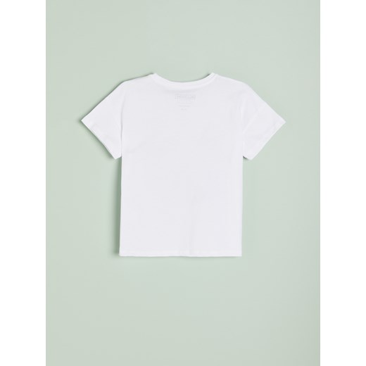 Reserved - T-shirt z nadrukiem Blackpink - Biały Reserved 116 Reserved