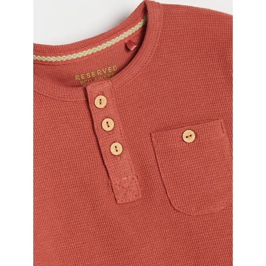 Reserved - Bawełniana bluzka z guzikami - Czerwony Reserved 80 Reserved