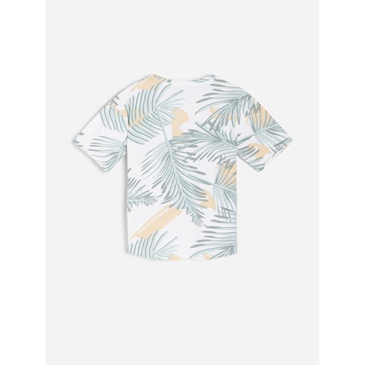 Reserved - T-shirt z tropikalnym motywem - Biały Reserved 140 Reserved