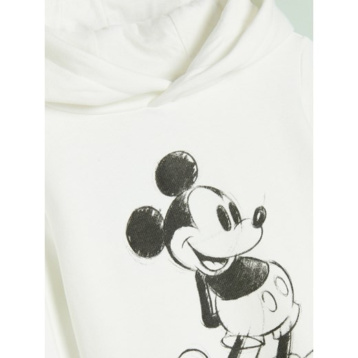 Reserved - Bluza z kapturem Mickey Mouse - Kremowy Reserved 116 Reserved