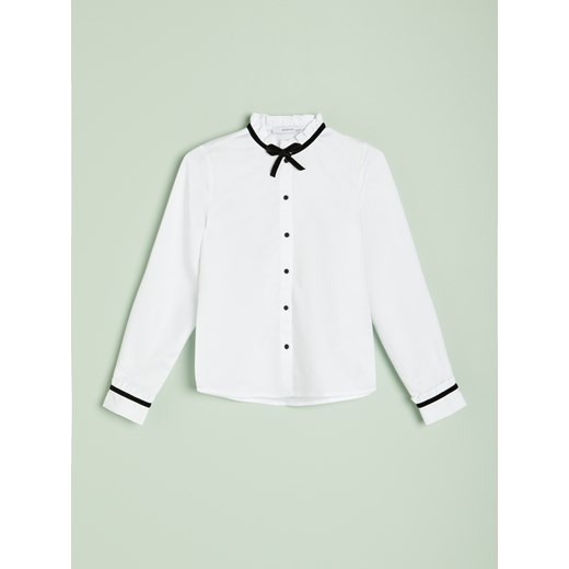 Reserved - Koszula ze stójką - Biały Reserved 152 promocyjna cena Reserved