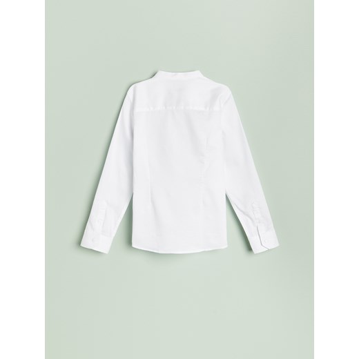 Reserved - Bawełniana koszula ze stójką - Biały Reserved 158 Reserved