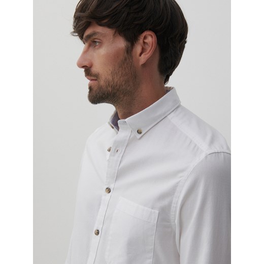 Reserved - Bawełniana koszula regular fit - Biały Reserved XL Reserved
