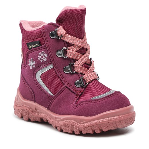 Superfit buty zimowe dziecięce śniegowce różowe wiązane 