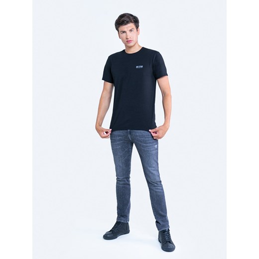 Koszulka męska z nadrukiem czarna Tatisar 906 ze sklepu Big Star w kategorii T-shirty męskie - zdjęcie 122588514