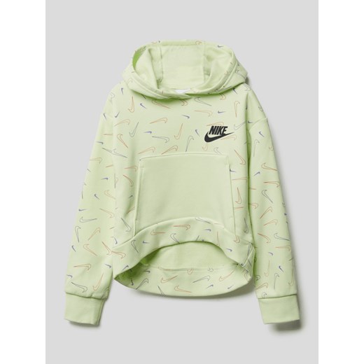 Bluza dziewczęca zielona Nike bawełniana 