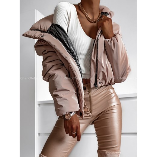 Kurtka Yvette beżowa W283 Polwar L/40 Charlotte Fashion
