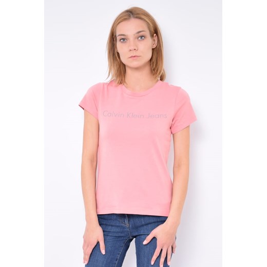 t-shirts damski calvin klein jeans zw0zw01369 różowy ze sklepu Royal Shop w kategorii Bluzki damskie - zdjęcie 122650011