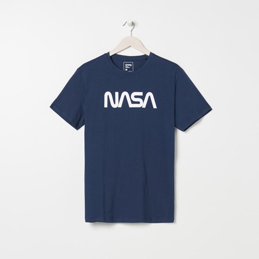 Sinsay - Koszulka z nadrukiem NASA - Granatowy Sinsay XL Sinsay