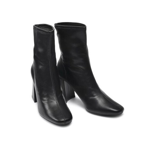 Czarne botki Jenny Fairy na obcasie eleganckie 