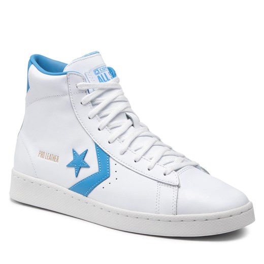 Sneakersy CONVERSE - Pro Leather Mid 166813C White/Coast Blue/White Converse 45 wyprzedaż eobuwie.pl