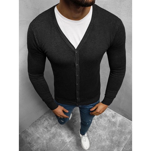 Sweter męski Ozonee w serek casualowy