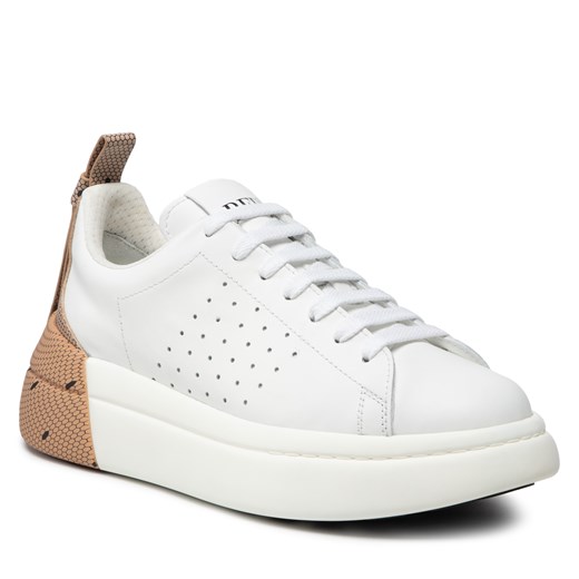 Buty sportowe damskie białe Red Indian sneakersy na wiosnę na platformie wiązane