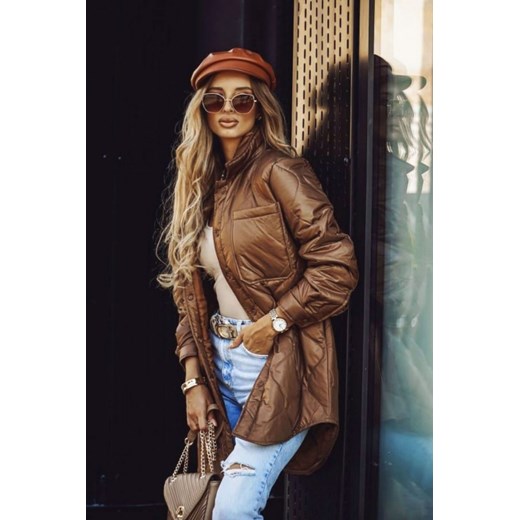 Kurtka damska Shopaholics Dream z kapturem casualowa długa 