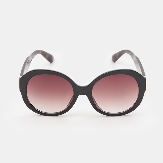 Mohito - Okrągłe okulary przeciwsłoneczne - Czarny Mohito ONE SIZE okazja Mohito