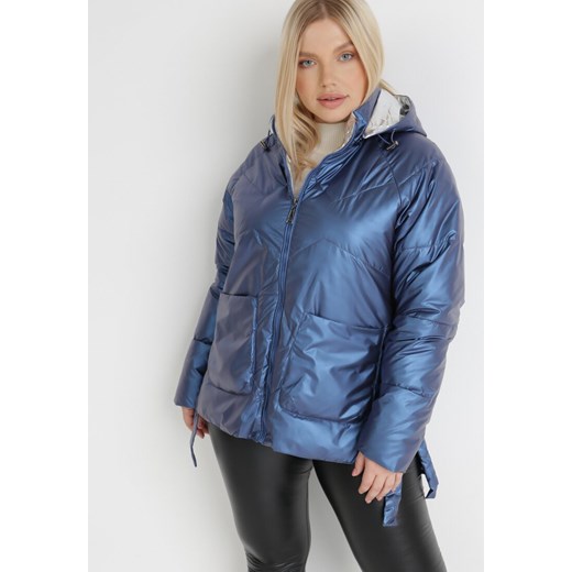 Niebieska Kurtka Yorialle 5XL Born2be Odzież