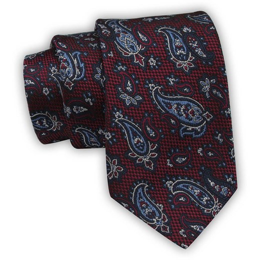 Krawat Alties (7 cm) - Bordo, Wzory Paisley KRALTS0563 ze sklepu JegoSzafa.pl w kategorii Krawaty - zdjęcie 123136614