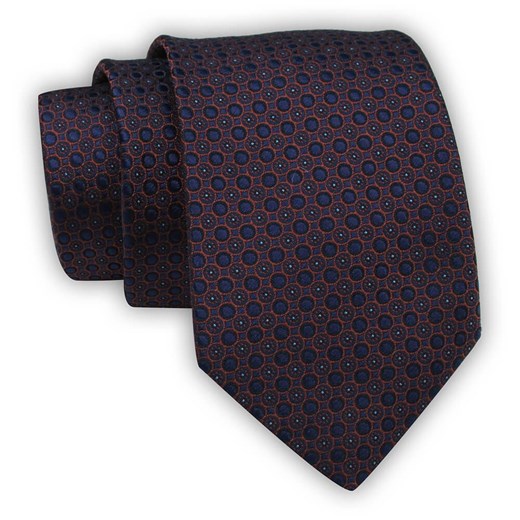 Krawat Alties (7 cm) - Drobny, Geometryczny Wzór KRALTS0572 ze sklepu JegoSzafa.pl w kategorii Krawaty - zdjęcie 123136652