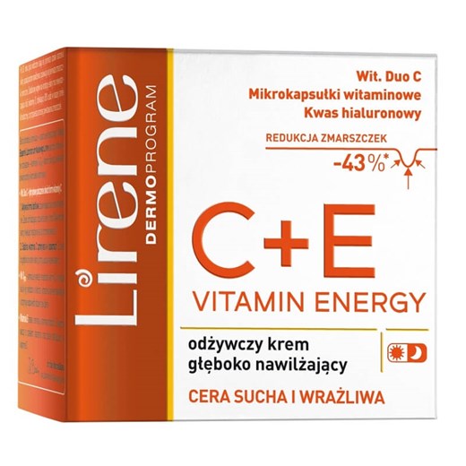 Lirene C+E - Odżywczy krem głęboko nawilżający na dzień i na noc 50ml Lirene 50 ml wyprzedaż SuperPharm.pl