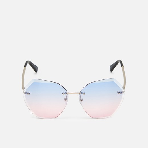 Cropp - Okulary przeciwsłoneczne z kolorowymi szkłami - Różowy Cropp Uniwersalny wyprzedaż Cropp