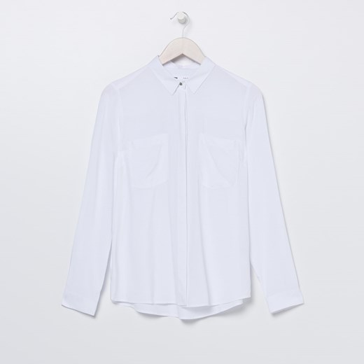 Sinsay - Klasyczna koszula z wiskozy - Biały Sinsay XS Sinsay