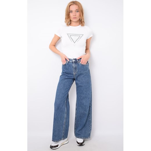 Jeansy damskie niebieskie Tommy Hilfiger z bawełny 