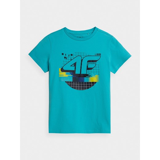 T-shirt z nadrukiem chłopięcy  4F