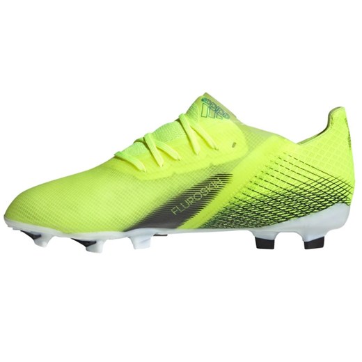Buty piłkarskie adidas X Ghosted.1 Fg Jr FW6955 biały, żółto-zielony neon zielone 38 2/3 ButyModne.pl