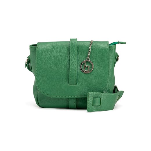 Skórzana torebka "Mella" w kolorze zielonym - 24 x 20 x 9 cm Anna Morellini onesize Limango Polska okazyjna cena