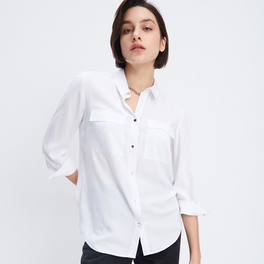 Mohito - Klasyczna koszula z wiskozy - Biały Mohito 36 Mohito