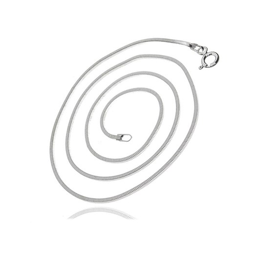 Gruby srebrny łańcuszek linka żmijka snake o przekroju kwadratu 55 cm srebro 925 SNAKE_4L030 Valerio.pl