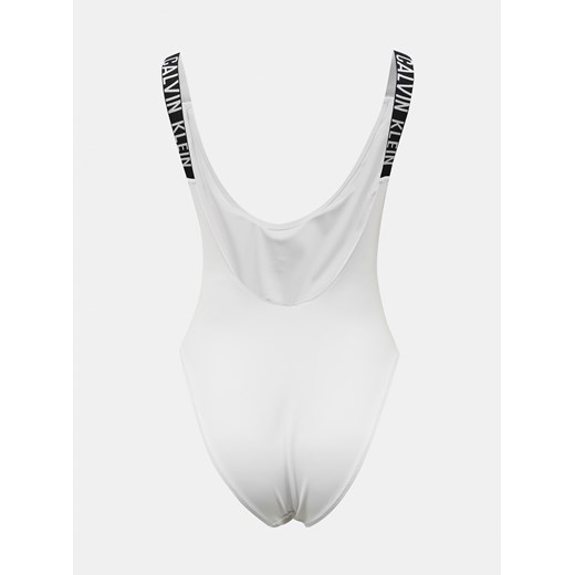 Calvin Klein biały jednoczęściowy strój kąpielowy Scoop Back One Piece-RP - XS Calvin Klein S wyprzedaż Differenta.pl