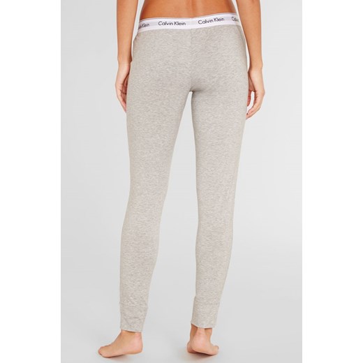 Calvin Klein szare leginsy Legging Pant z białą szeroką gumą - XS Calvin Klein S Differenta.pl