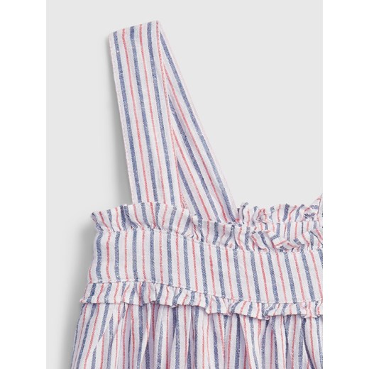 GAP Linen Stripe Sukienka dziecięca Różowy - 80-86 Gap 98 okazyjna cena Differenta.pl