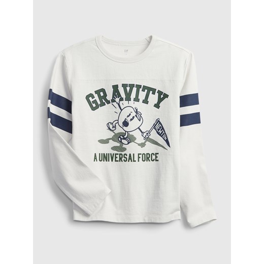 T-shirt chłopięce Gap biały