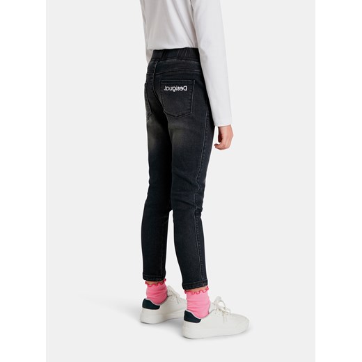 Spodnie dziewczęce Desigual jeansowe czarne 