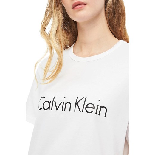 Calvin Klein biała koszulka damska S/S Crew Neck - XS Calvin Klein S Differenta.pl
