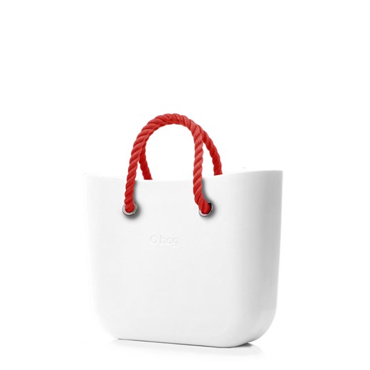 O bag torebka MINI Bianco z czerwonymi krótkimi linami O Bag Differenta.pl