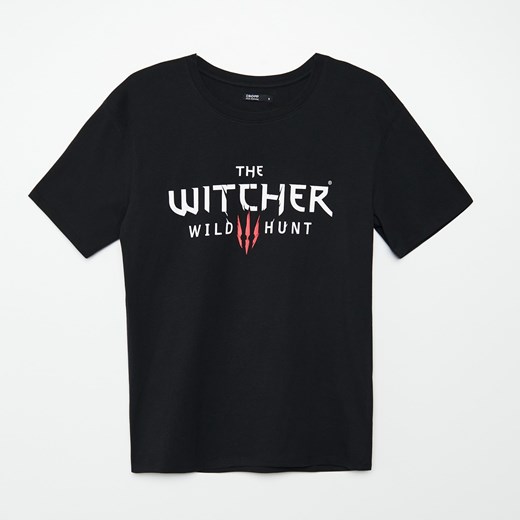 Cropp - T-shirt z nadrukiem The Witcher - Czarny Cropp M okazja Cropp