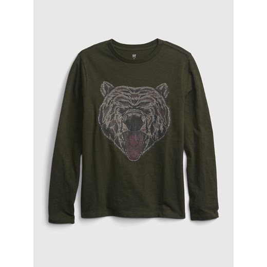 T-shirt chłopięce Gap zielony